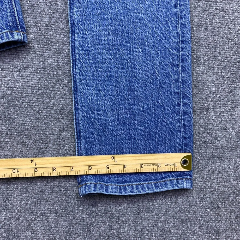 Reformation Jeans Liza High Straight Newport Wash Blue Denim Size 26 Grunge
